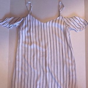 Bershka gray and white striped dress size L*